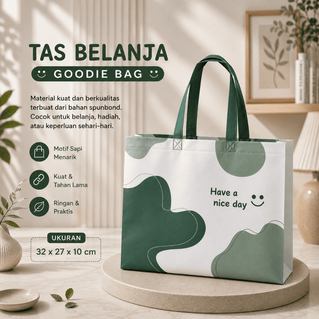 LarisBag Goodie Bag Spunbond Premium Tebal Tas Belanja Sembako Souvenir Grosir