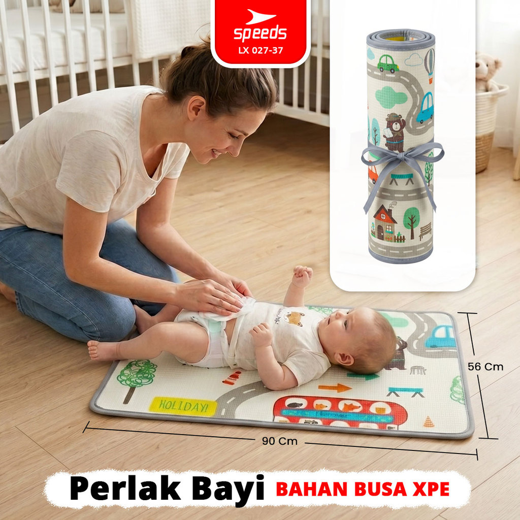 SPEEDS Perlak Bayi XPE 56x90cm Karpet Gulung Alas Bayi Tidur Empuk Alas Bayi 027-37