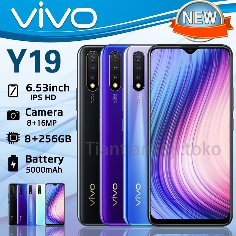 HP Murah VIVO Y19 RAM 8GB /256GB Handphone Smartphone Android/6.53 inch/5000mah/Kamera Depan 16MP