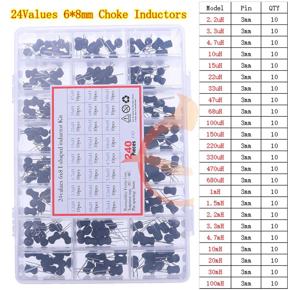Kit Induktor Cincin Warna Toroid Core Choke Berbagai Ukuran 22uH 33uH 47uH 68uH 10uH 22uH 47uH 68uH 