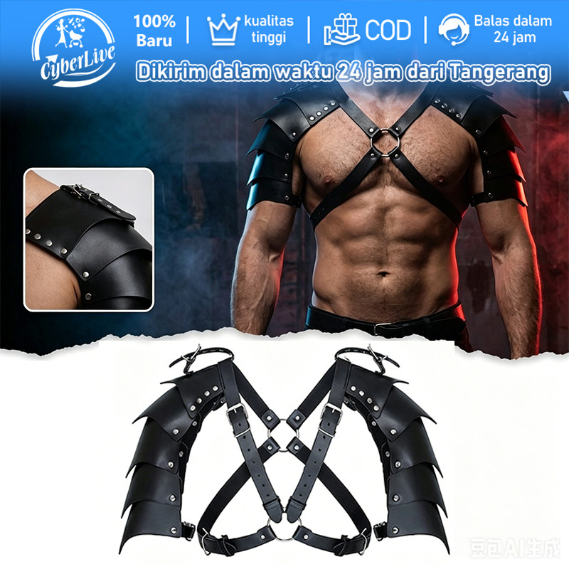 Harness Cosplay Universal Body Belt Harness Aksesoris Cosplay Adjustable Pria Wanita Kulit Untuk Hal