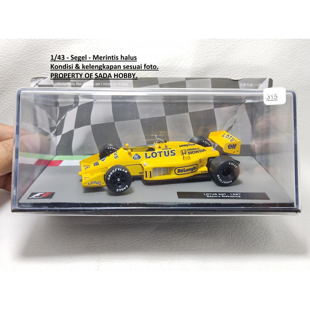 Diecast Altaya 1/43 Formula One F1 Lotus 99T Satoru Nakajima 1987 GP Segel