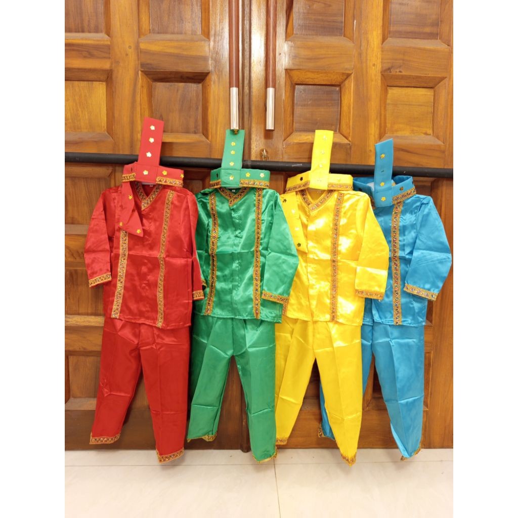 ZIZISHOP Baju Bodo Sulawesi Anak Laki Paud TK SD / Baju Bodo Laki / Baju Makassar anak laki / Baju K