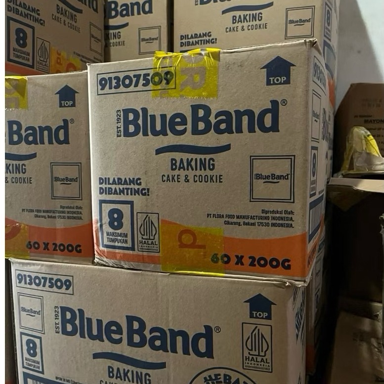 BlueBand Cake & Cookies Butter Margarine 200gr 1 dus isi 60pcs  - KARTONAN - CARGO