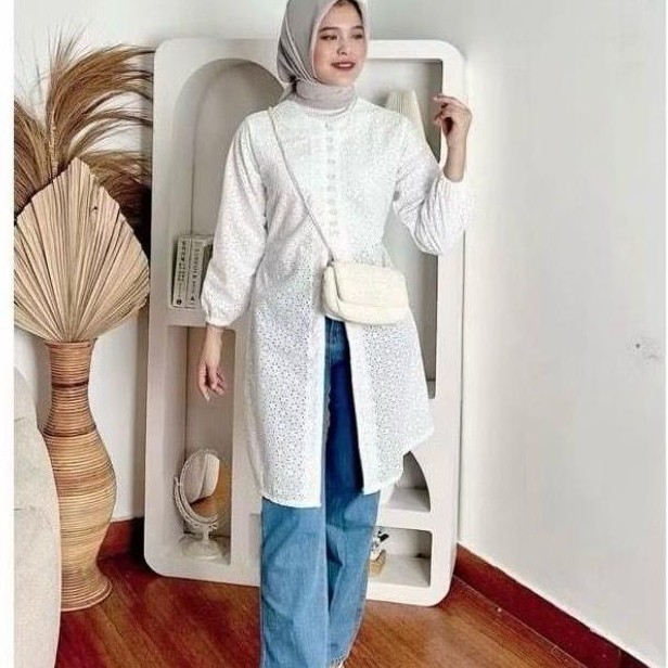 100% AMAN CHEA TUNIK KATUN BORDIR (KATBOL KATUN BOLONG) / TUNIK KONDANGAN / ATASAN WANITA KATUN BOLO
