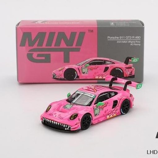 MINIGT 872 - PORSCHE 911 GT3 R #80 AO RACING 2023 IMSA VIRGINIA ROXY - DIECAST MOBIL MAINAN MINIATUR