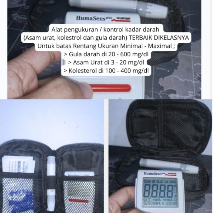 Alat monitor 3in1 darah Humasens