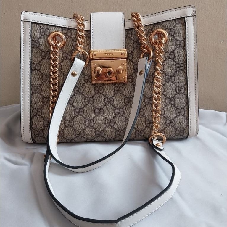 Gucci shoulder bag padlock preloved, kondisi seperti baru