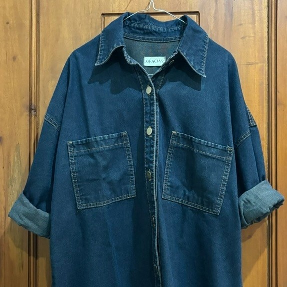 Preloved Original Gracias Label Denim Oversize Shirt