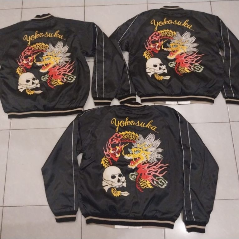 VINTAGE SOUVENIR JACKET SUKAJAN TAILOR TOYO NEW WITH TAG 57 X 67 CM