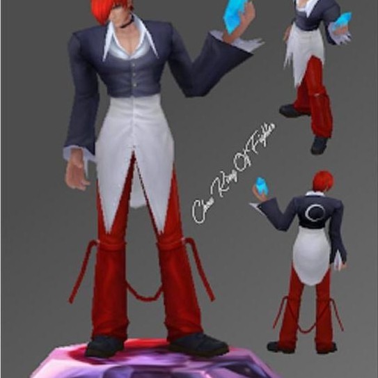 (Mainan Kertas) DIY Papercraft Mobile Legend Chou Iori Yagami King of Fighter