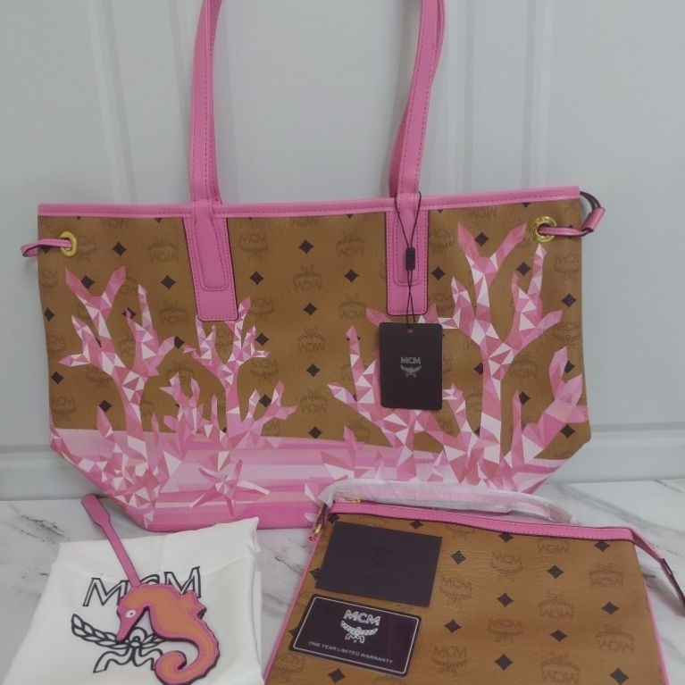 Tas Tote MCM Camel Pink Undersea
