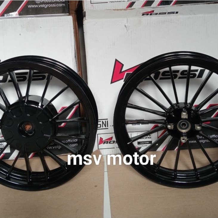 VELG RACING BEAT, SCOOPY UKURAN 14/215/250 HITAM GLOSSY