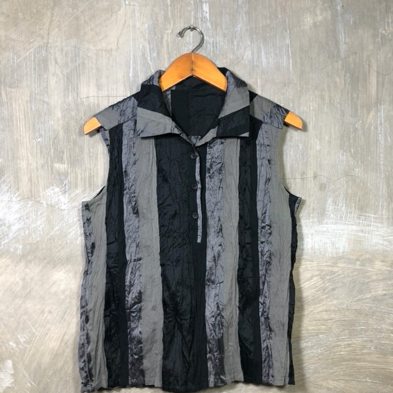 Issey Miyake Half Button Up Shirt