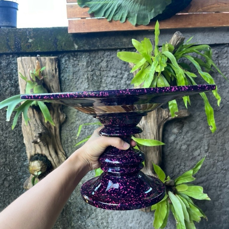 dulang kotak motif miring 30*30cm