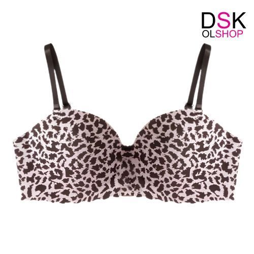 DSKMALL BR1931 Bra Wanita Tanpa Kawat Motif Macan Lucu Push Up Bra Nyaman
