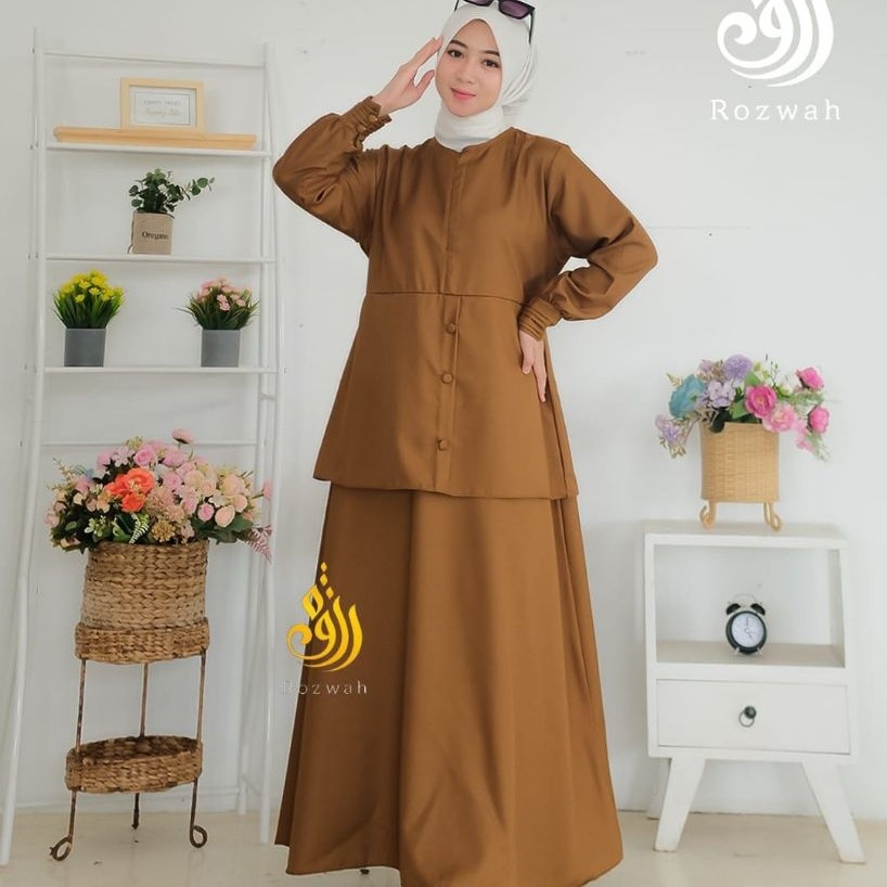 Gamis Pemda Radhiya toyobo premium gamis pns gamis khaki