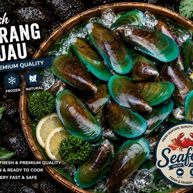 Kerang Hijau Fresh 1 Kg – Kerang Ijo Kerang Frozen Segar Laut Bersih Kotoran Premium Seafood Siap Ma