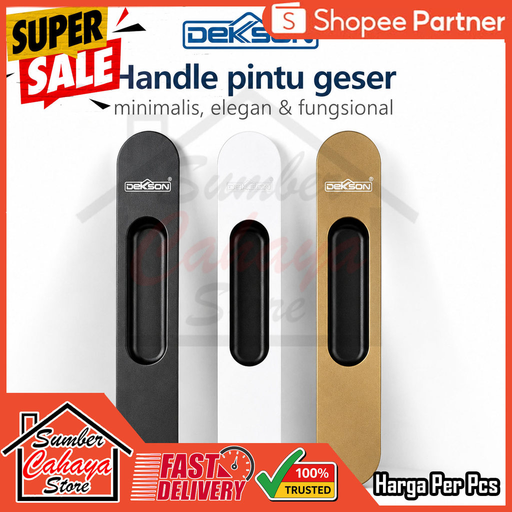 Handle Tarik Pintu Geser Dekkson Warna Hitam Putih Gold Flush Pull Handle Tanam Sliding Door Handle 