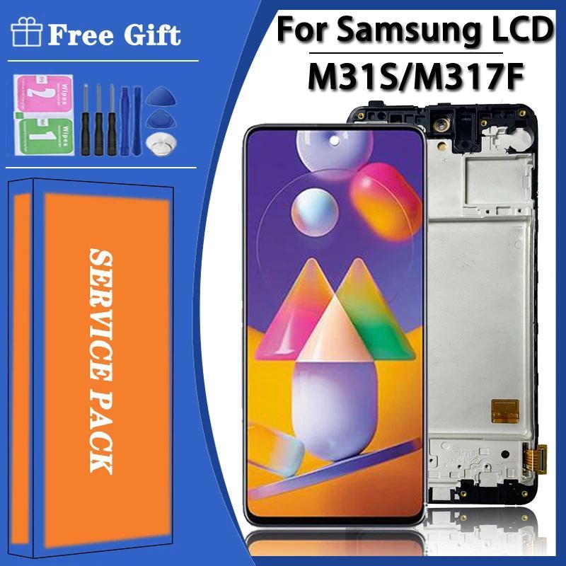 Super AMOLED M31S LCD For Samsung M31s SM-M317F M317F/DS Lcd splay Touch Screen gitizer Assembly Pan