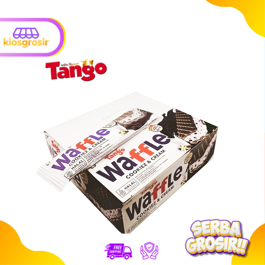 KIOSGROSIR Tango Waffle Cookiez Cream 25 g x 12 pcs BOX Wafer Cookies Krim Coklat
