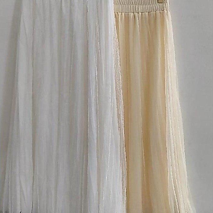 ser Rok Plisket Tutu Long Skirt korean Style Rok Tile Wanita Terbaru Rok TUTU Terkini Bawahan Wanita