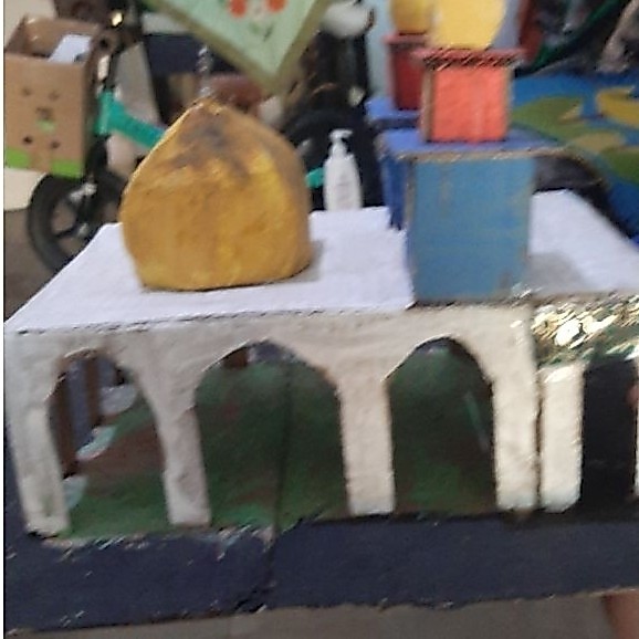 masjid miniatur kardus abcde
