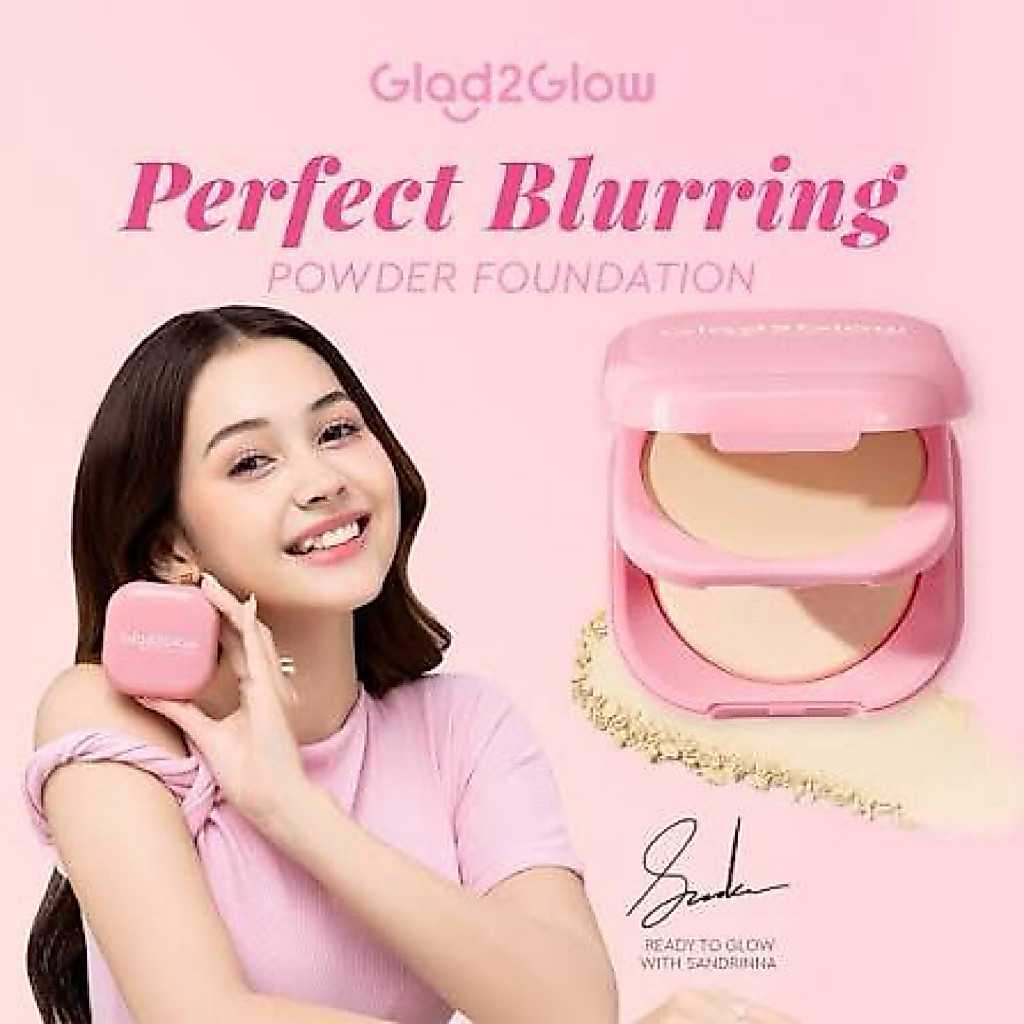 Glad2Glow Powder Foundation / Glad2Glow Bedak Padat / G2G Powder Foundation / G2G Bedak Padat