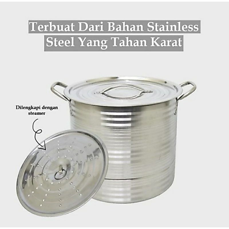 Panci Setainless Steamer Kukus Dandang Langseng Stainless Steel