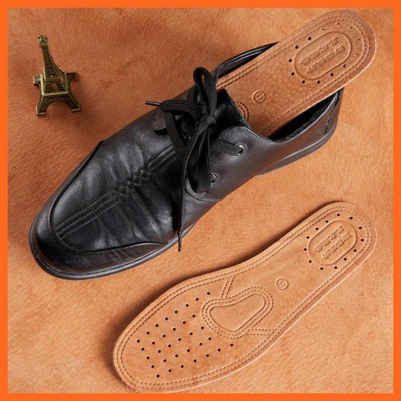 Sol Sepatu Kulit Asli untuk Pria Wanita, Nyaman, Deodoran, Sol Kulit Kasual untuk Kaki, Sol Sepatu K