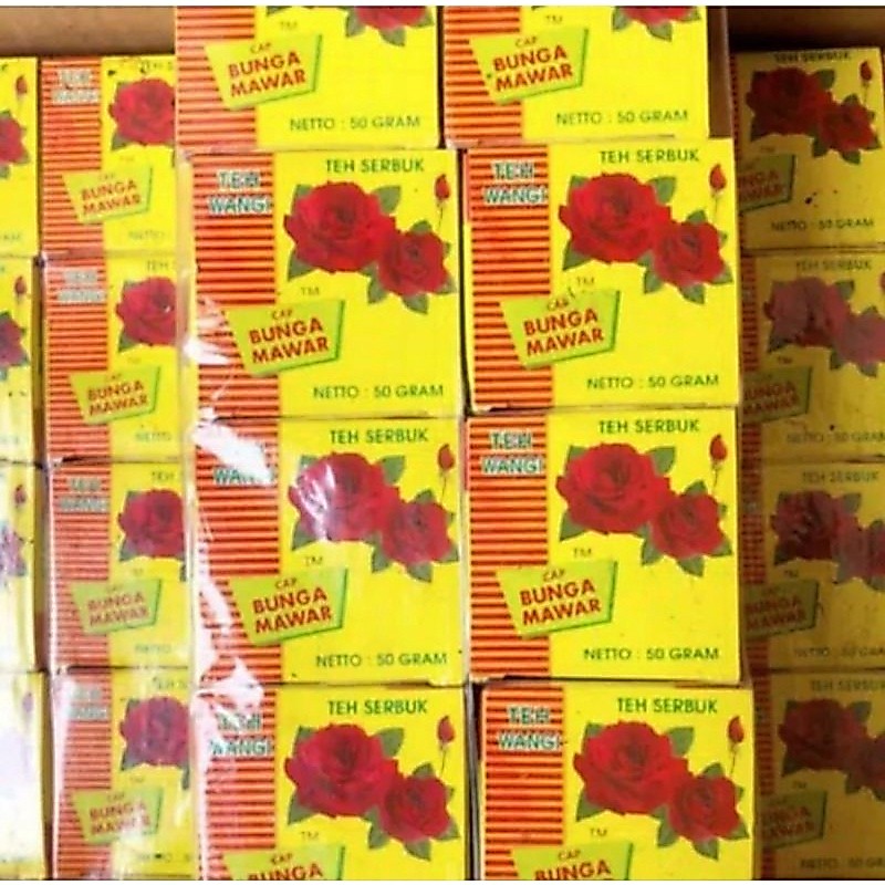 Teh Bubuk Cap Bunga Mawar / Mawar 10 kotak