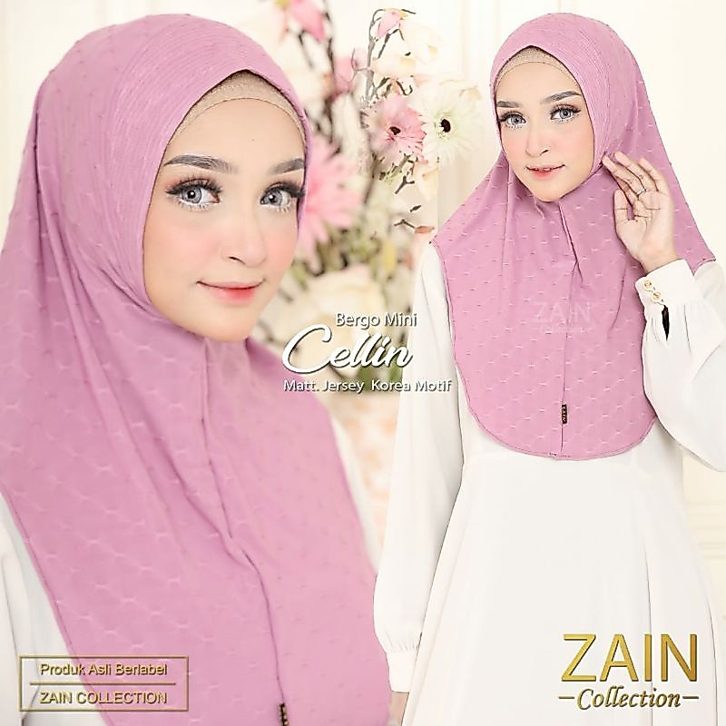 Hijab instan/Bergo jersey CELLIN ORIGINAL Zain Collection