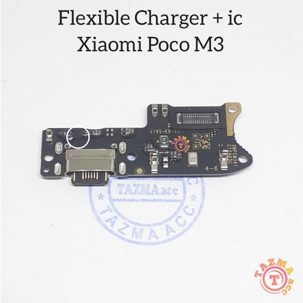 Plus ic + Xiaomi Poco M3 Ori Flexible Charger + ic Flexibel Fleksibel Konektor Cas Charger XIAOMI PO