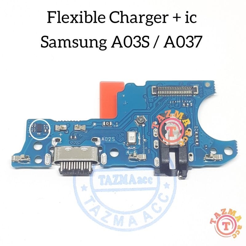 Plus ic + Samsung A03S A037 Ori Flexible Charger + ic Flexibel Konektor Cas Charger SAMSUNG A03S
