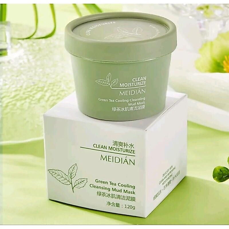 Meigoogle Green Tea Clay Mask / Meidian Green Tea Clay Mask Masker Wajah Green Tea