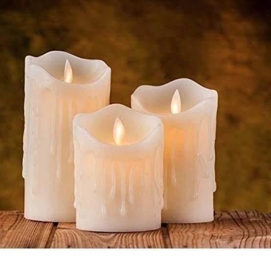 Bahan Wax Lilin Asli Lilin Besar Elektrik Goyang dengan Remote (3pcs) - ( Lilin Meleleh