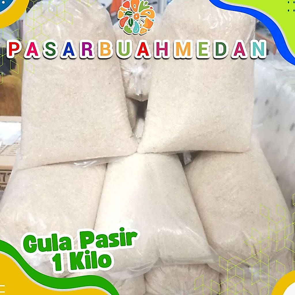 Gula Putih Gula Pasir Curah 1 kg / PASAR BUAH MEDAN