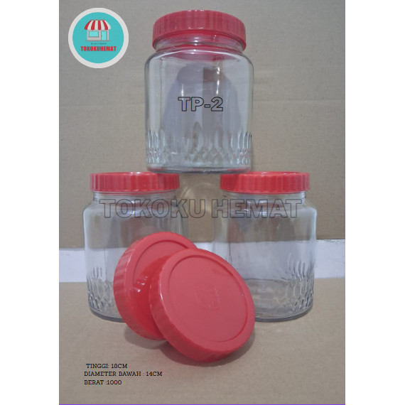 BH TOPLES BENING TOPLES KACA TP-2 LITER TOPLES KACA 2 LITER TUTUPAN