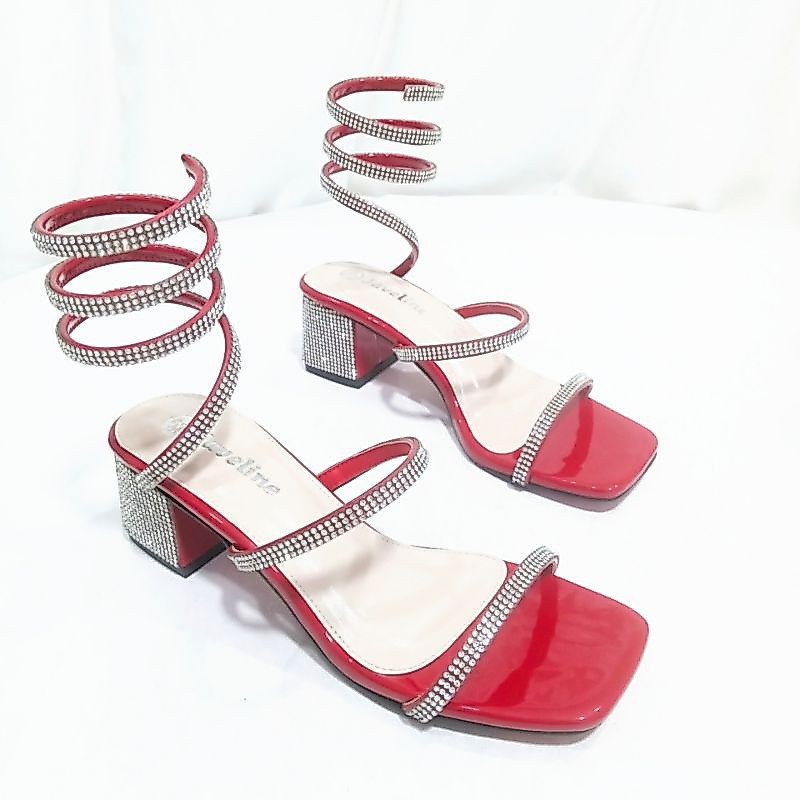 Javeline VICTORIA  Block Heels  Lilit 4cm // Heels Kerja // Tapak tahu 4cm // Heels pesta // Heels w