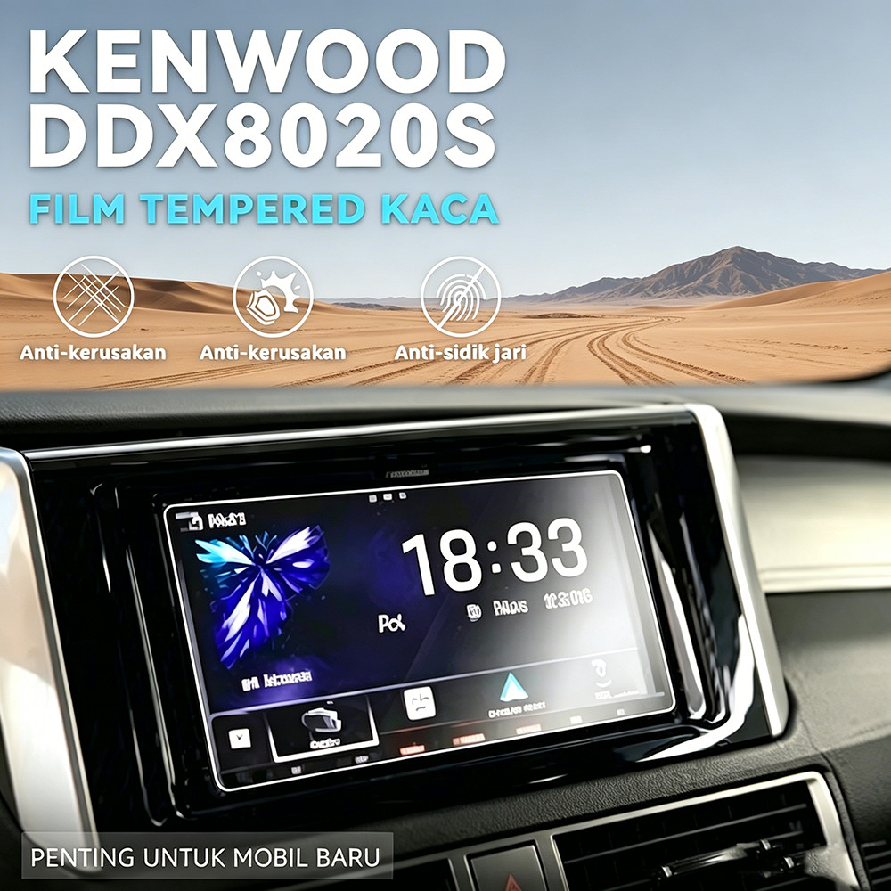 VELOSIN   tempered glass  Kenwood ddx8020s High quality clear bening anti statica esd tempered glass