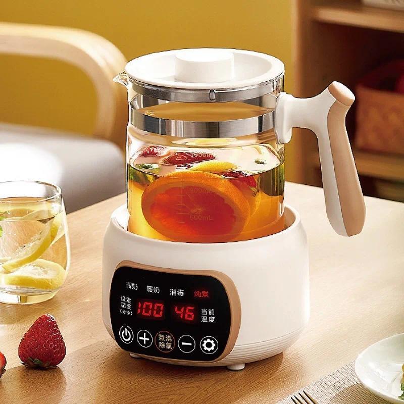 1.3L Electric Kettle Smart Glass Teapot Home Temperature Control Health Pot Office Flower Teapot Mul