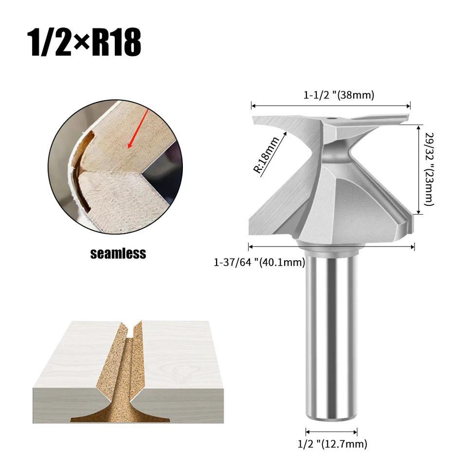 Arc Bending Integrated Router Bit R10 R18 R30 R50 Radius Forming Cutter for Wood Door Wall Panel Cab