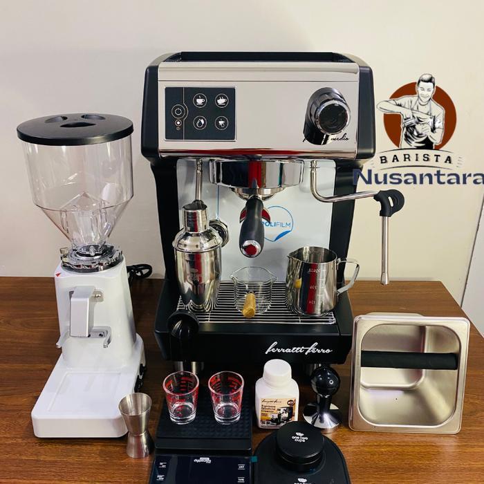 HARGA PROMO DISKON Paket Mesin Kopi Ferrati 3200D Dual Boiler Mesin Grinder N500 - 3200D+N500 AUTO -