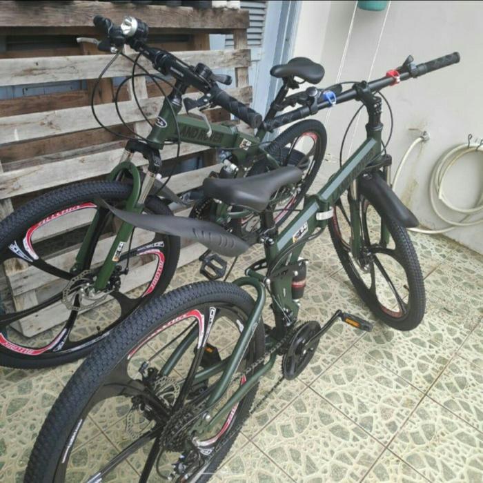 land rover sepeda lipat 26" hijau army pelg 6