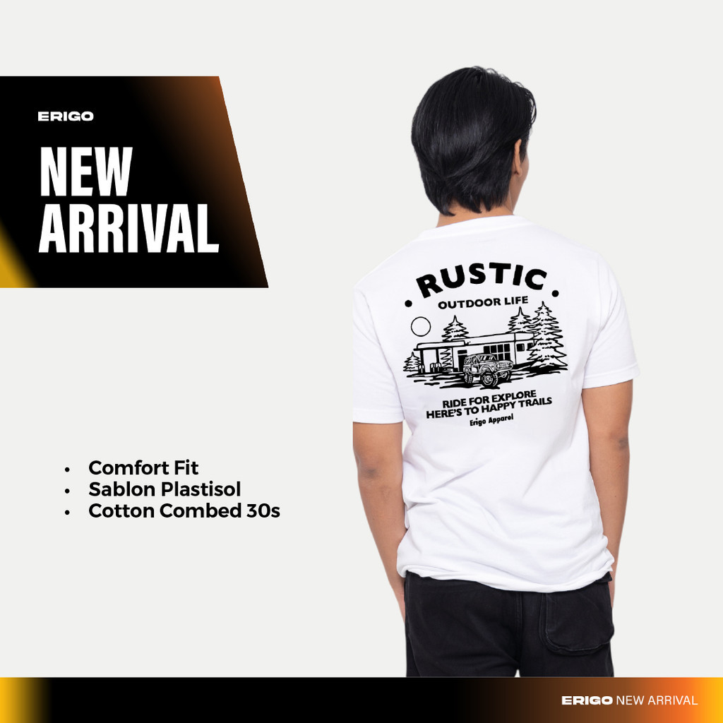 Erigo T-Shirt Whittaker White - Kaos Unisex