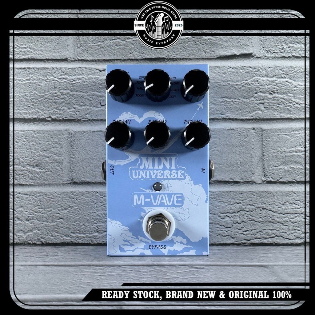 Efek Gitar M-VAVE MINI-UNIVERSE PD38 Multi Reverb BigSky Pedal 9in1