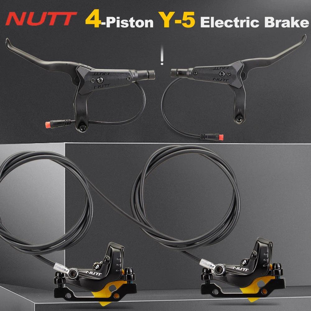 NUTT 4-Piston Electric Scooter Brake Y-5 Hydraulic Disc Oil Brake 140/160 Rotor For A5-D Zero 10X 11