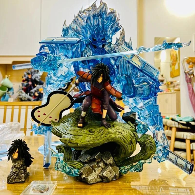 25cm/42cm Anime Naruto GK Uchiha Madara CW Gatekeeper Ver Light Up Figure PVC Statue Collect Model T
