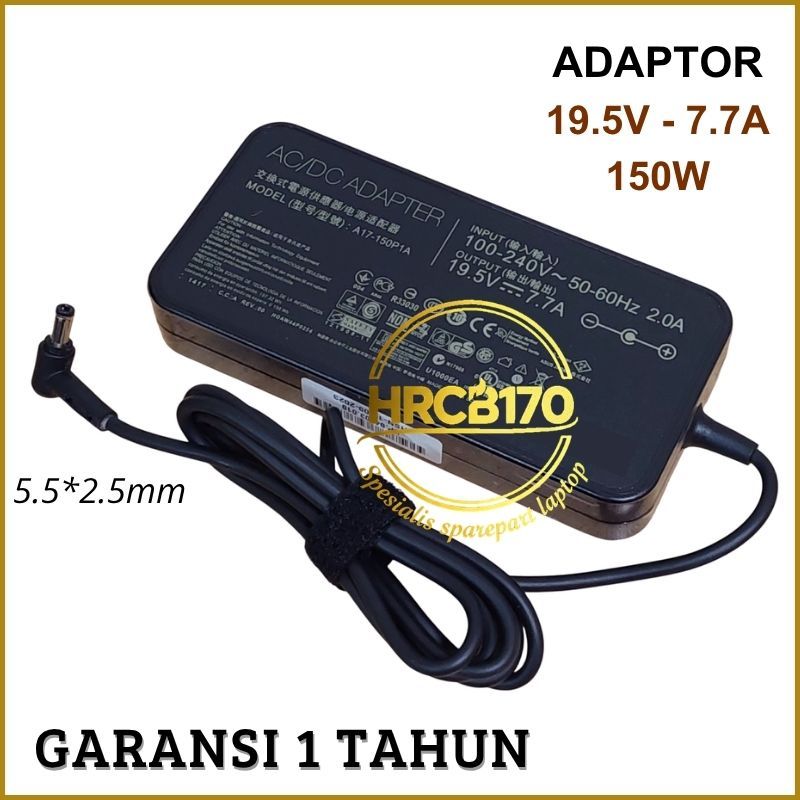 Adaptor Charger Laptop Asus ROG Model A17-150P1A 19.5V 7.7A 150W -HRCB