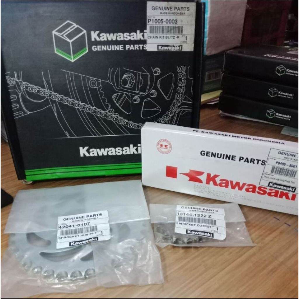 Gear gir set rante blitz r ori kawasaki